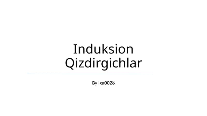 Induksion Qizdirgichlar