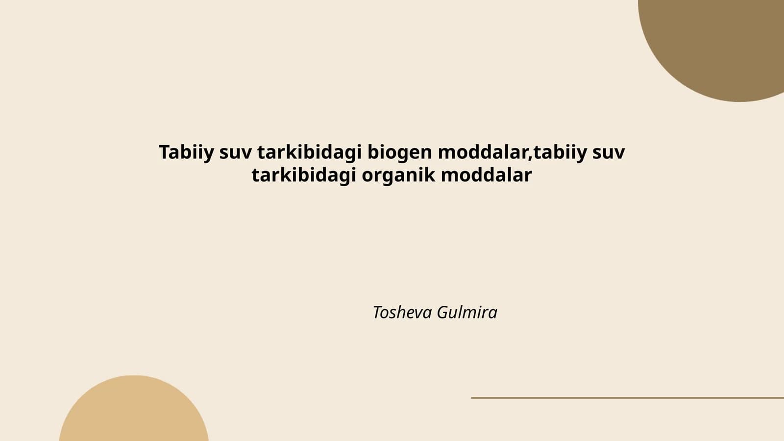 Biogen moddalar tabiiy suv ekotizimlariga