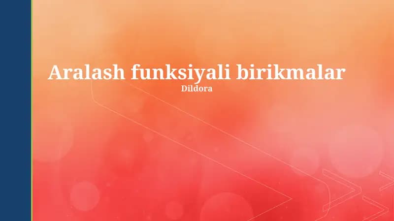 Aralash Funktsiyali Birikmalar