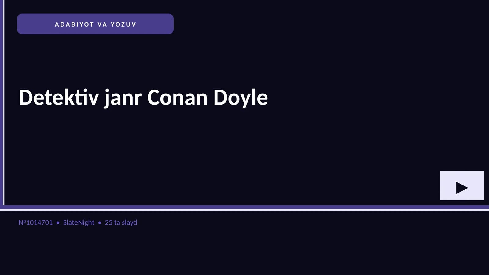 Detektiv janr Conan Doyle
