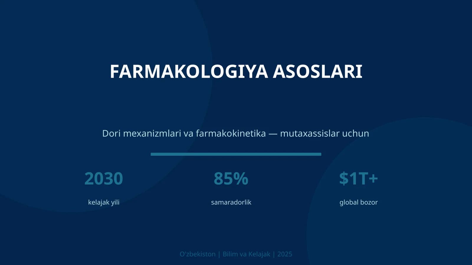 FARMAKOLOGIYA ASOSLARI