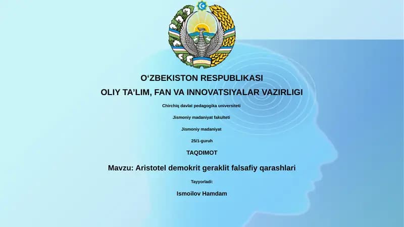 Aristotel, Demokrit va Heraklitning asosiy g'oyalari