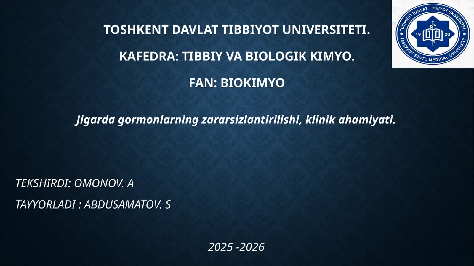 Jigardagormonlarningzararsizlantirilishi, klinik ahamiyati