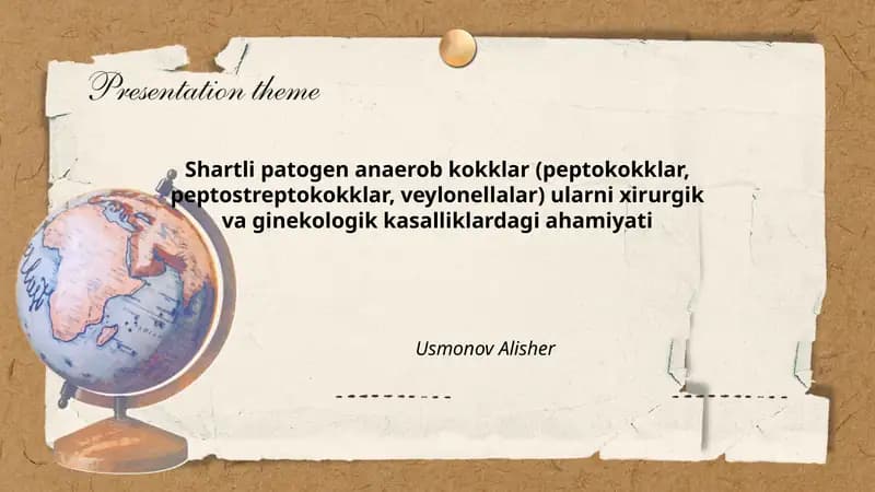 Shartli patogen anaerob kokklar (peptokokklar, peptostreptokokklar, veylonellalar)