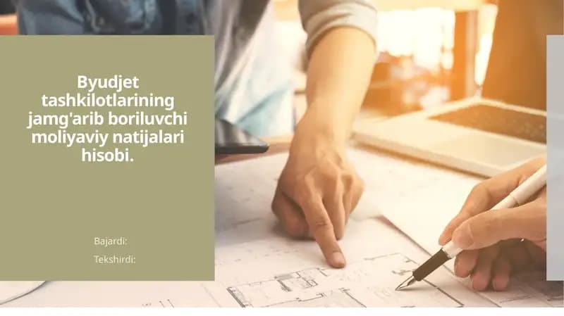 Byudjet tashkilotlarining jamg'arib boriluvchi moliyaviy natijalari hisobi