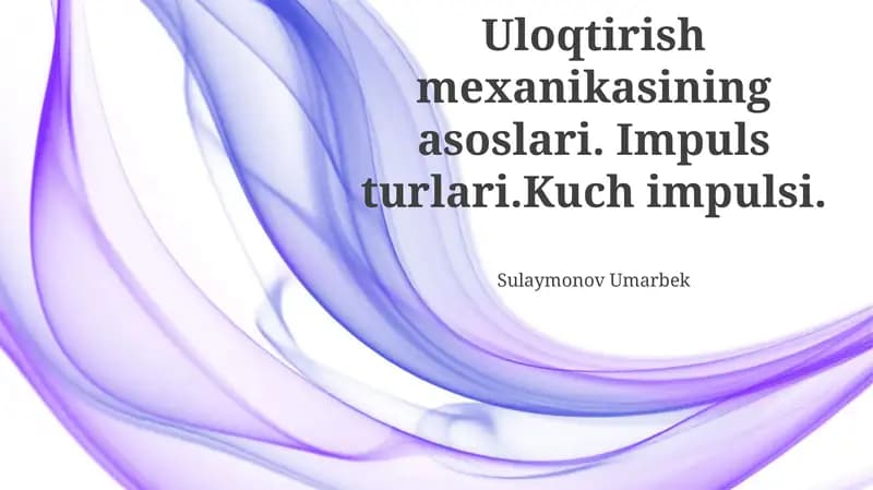 Otish mexanikasining asoslari