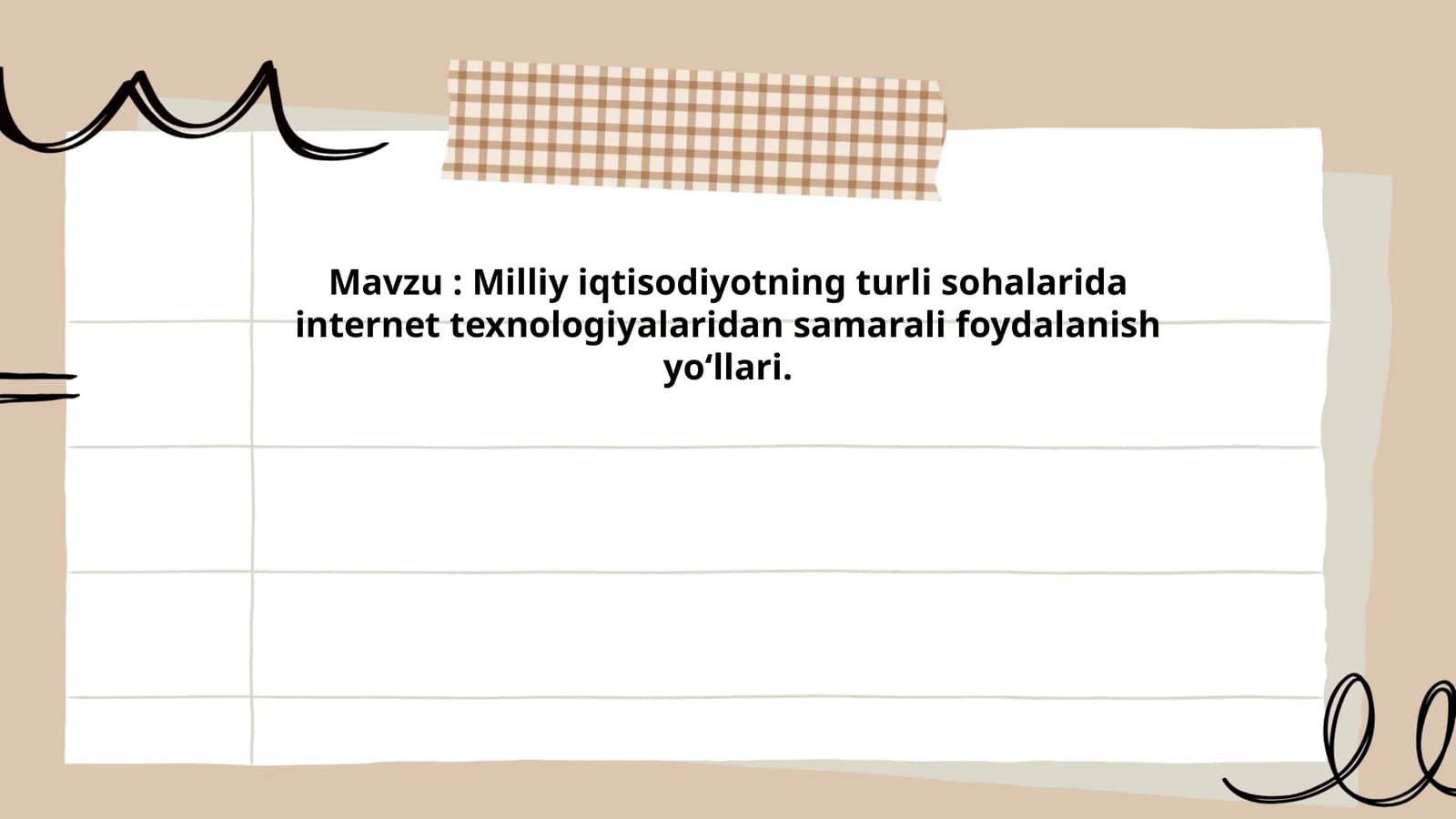 Internet texnologiyalari va milliy iqtisodiyot