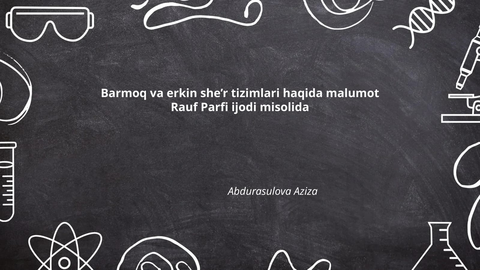 Barmoq va erkin she’r tizimlari haqida malumot Rauf Parfi ijodi misolida
