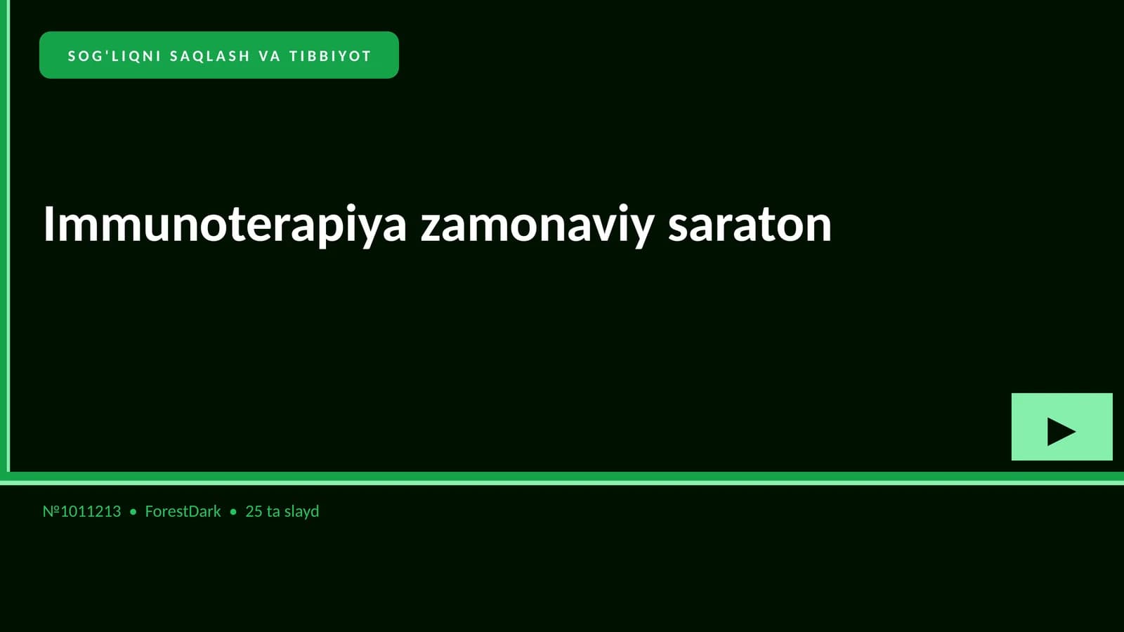 Immunoterapiya zamonaviy saraton