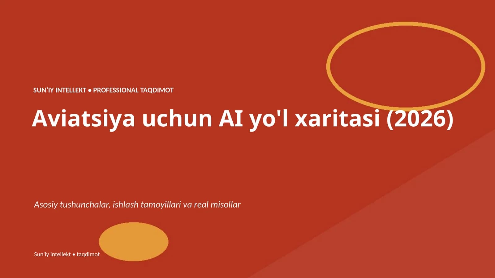 Aviatsiya uchun AI yo'l xaritasi (2026)