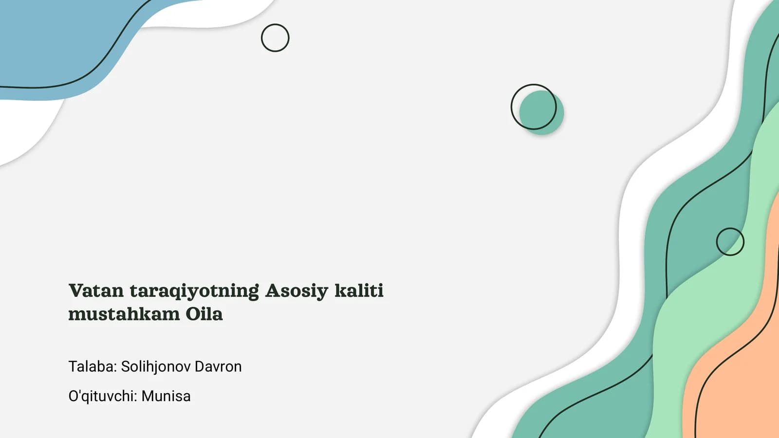 Vatan Taraqiyotning Asosiy Kaliti