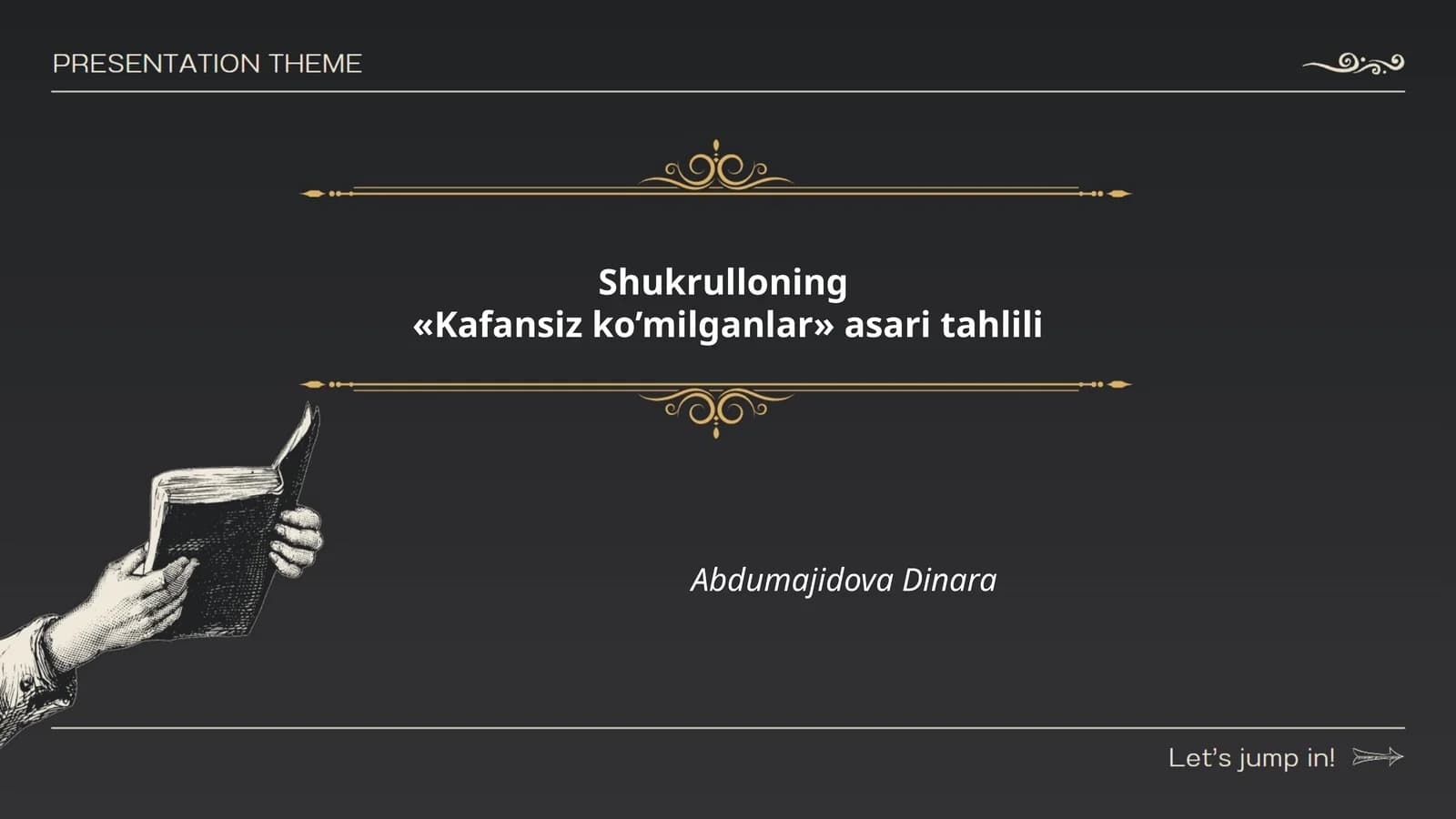 Kafansiz ko’milganlar asari tahlili