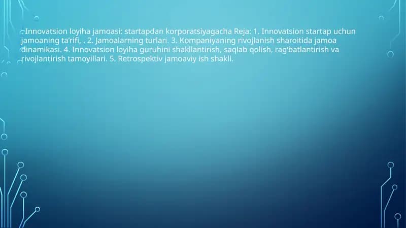 Innovatsion loyiha jamoasi