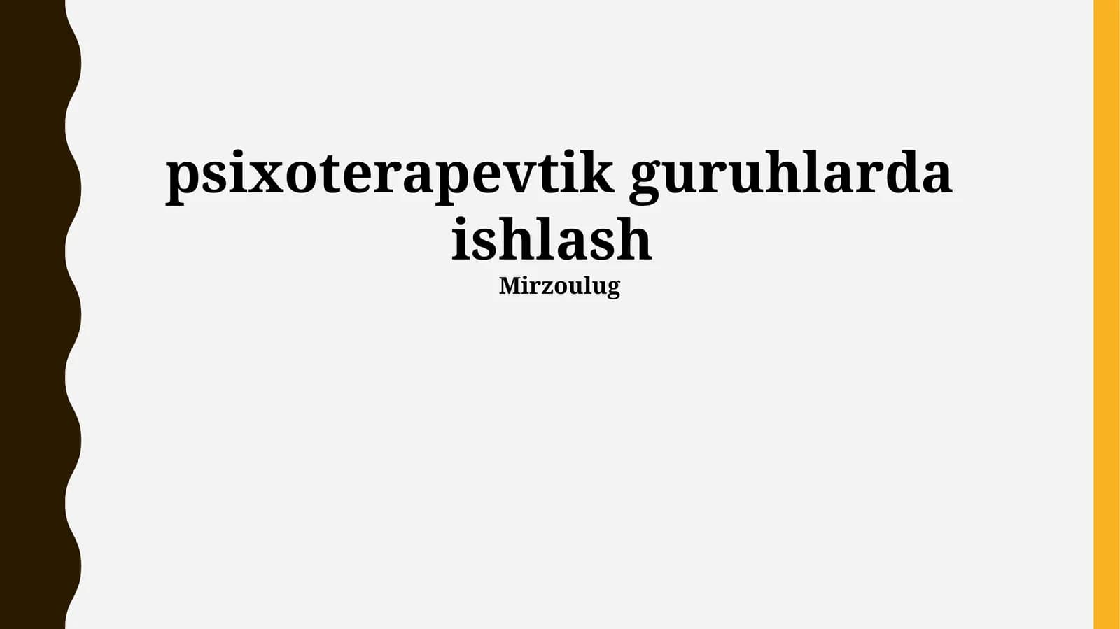 Psixoterapevtik Guruhlarda Ish