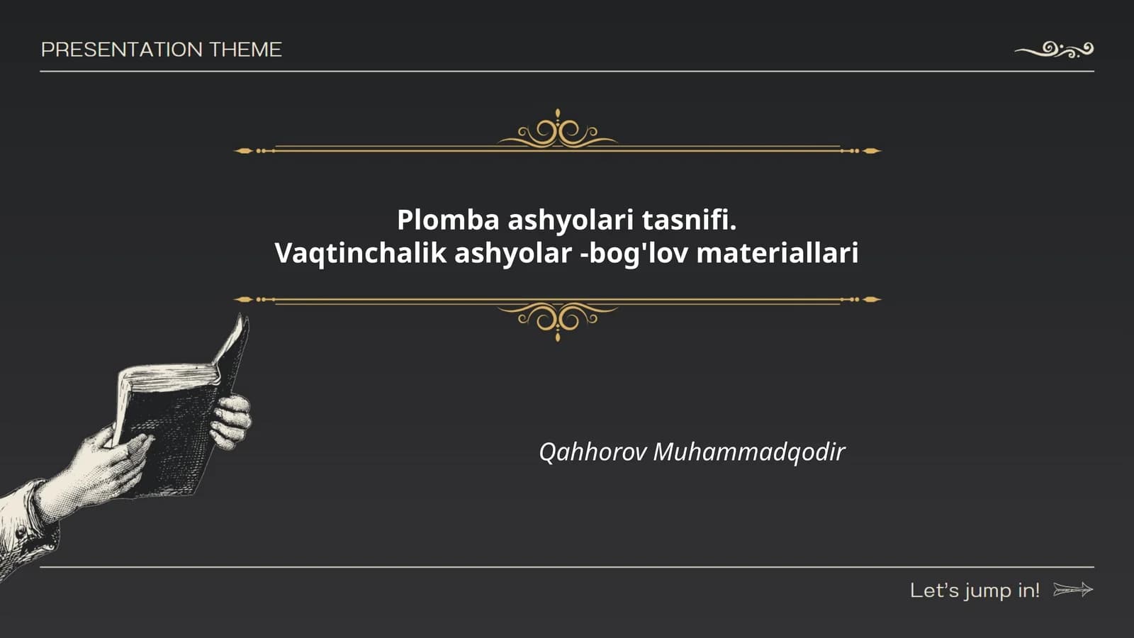 Plomba ashyolari tasnifi