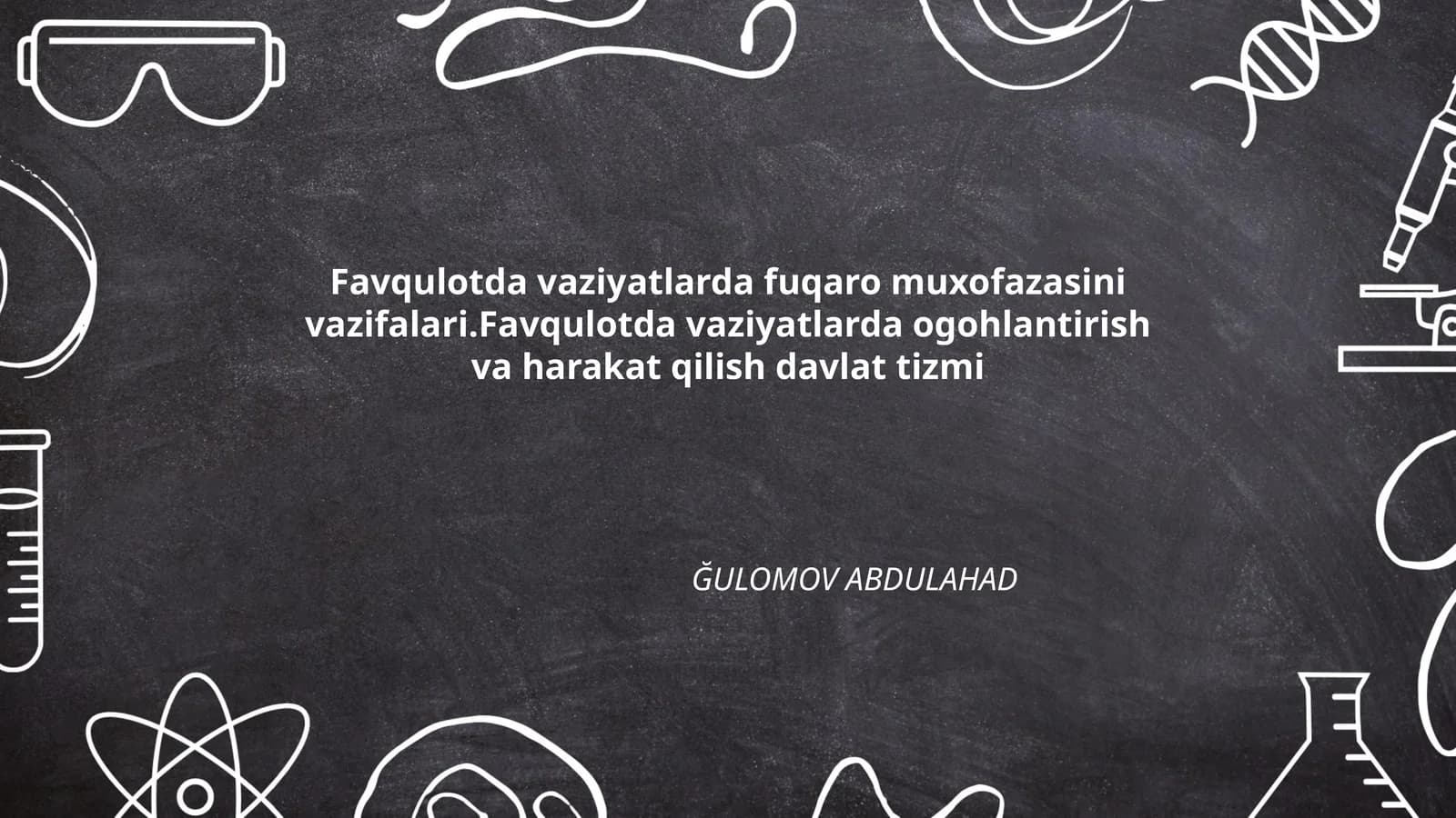 Favqulotda vaziyatlarda fuqaro muxofazasini vazifalari