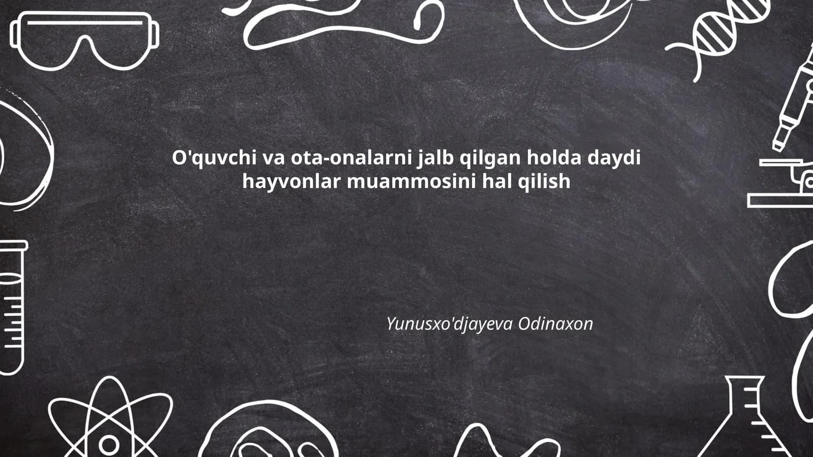 Daydi hayvonlar muammosi