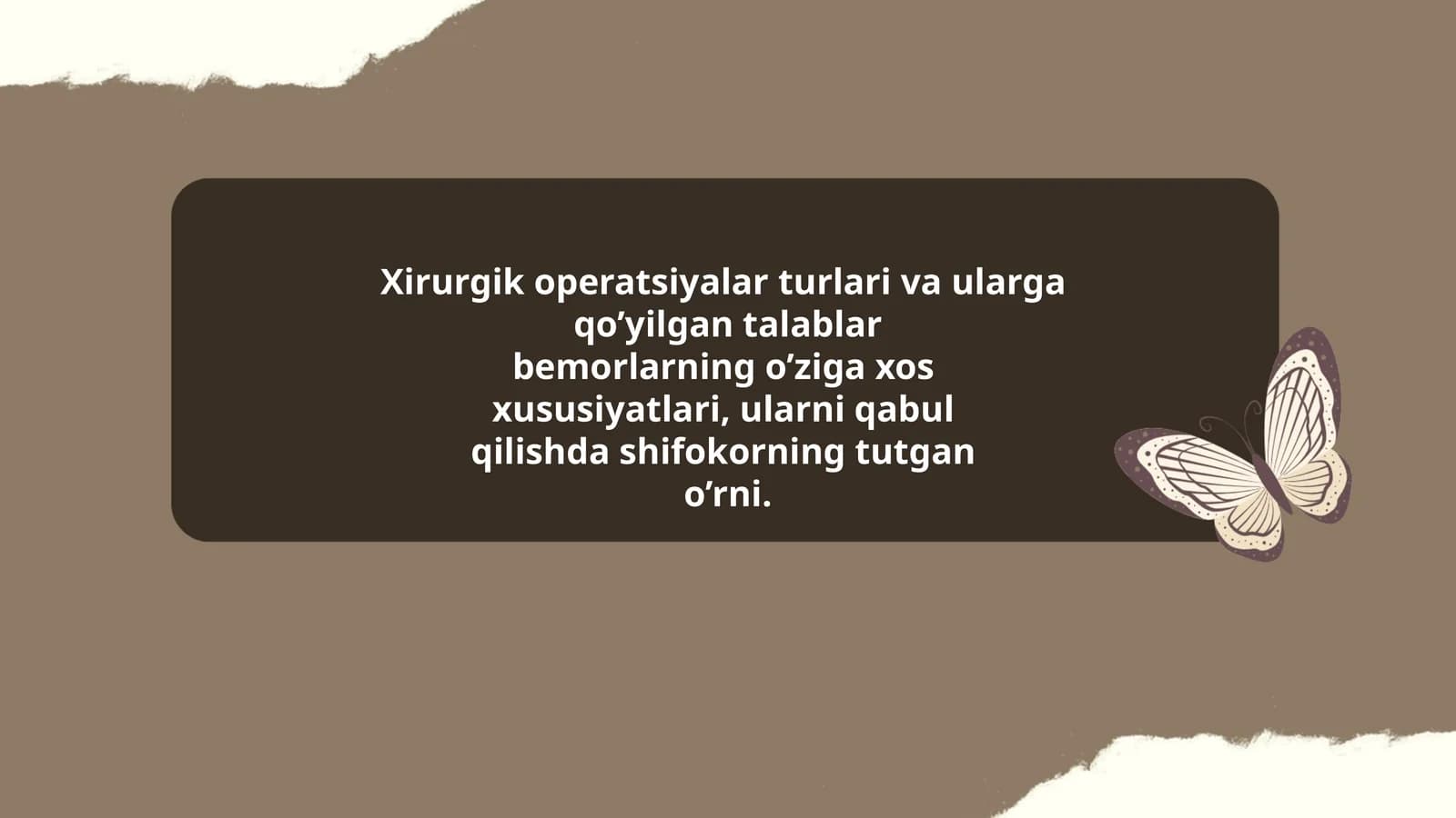 Xirurgik operatsiyalar turlari va ularga qo’yilgan talablar