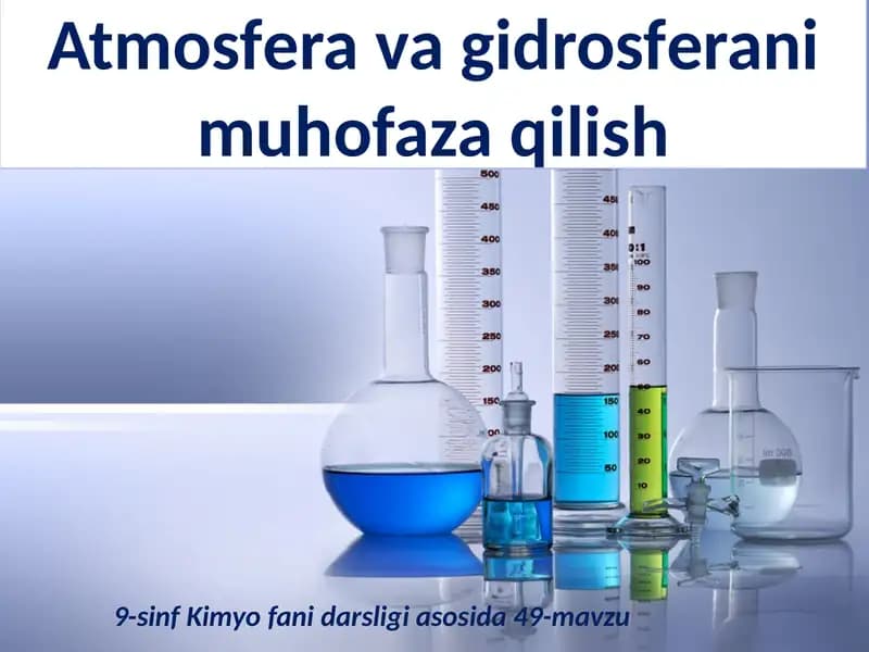 Atmosfera va gidrosferani muhofaza qilish