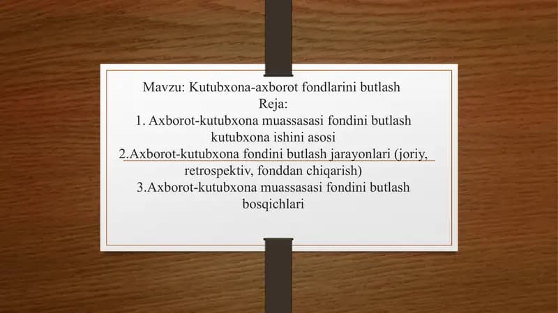 Axborot-kutubxona muassasalari