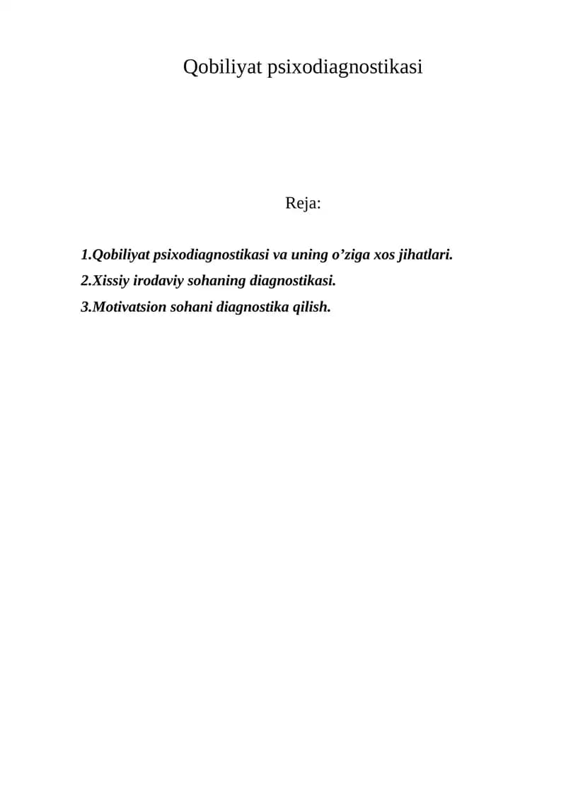 Qobiliyat psixodiagnostikasi