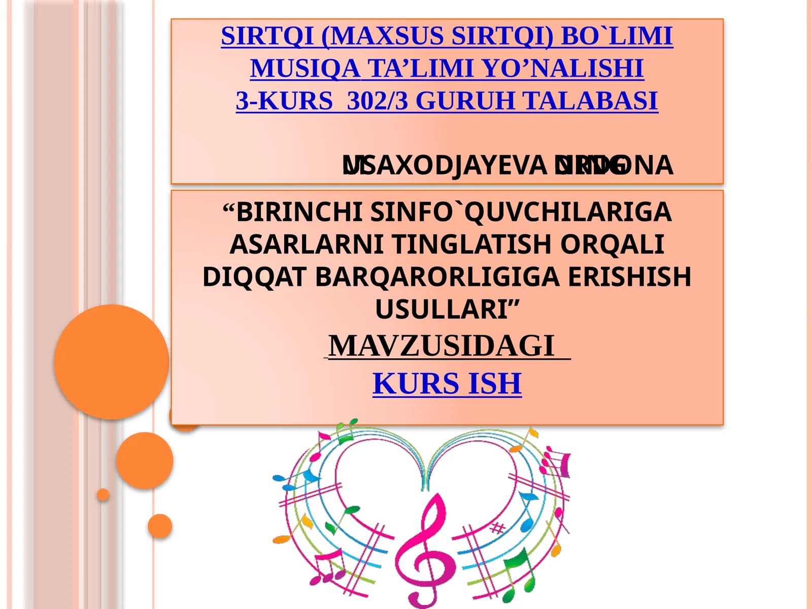 BIRINCHI SINFO`QUVCHILARIGA ASARLARNI TINGLATISH ORQALI DIQQAT BARQARORLIGIGA ERISHISH USULLARI