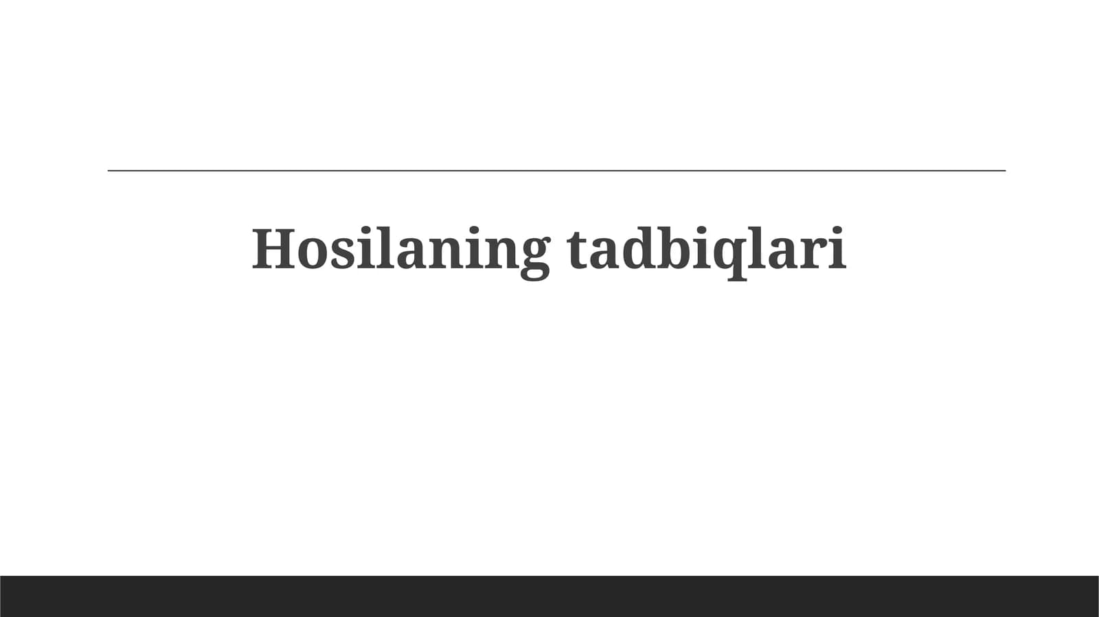 Hosilaningtadbiqlari