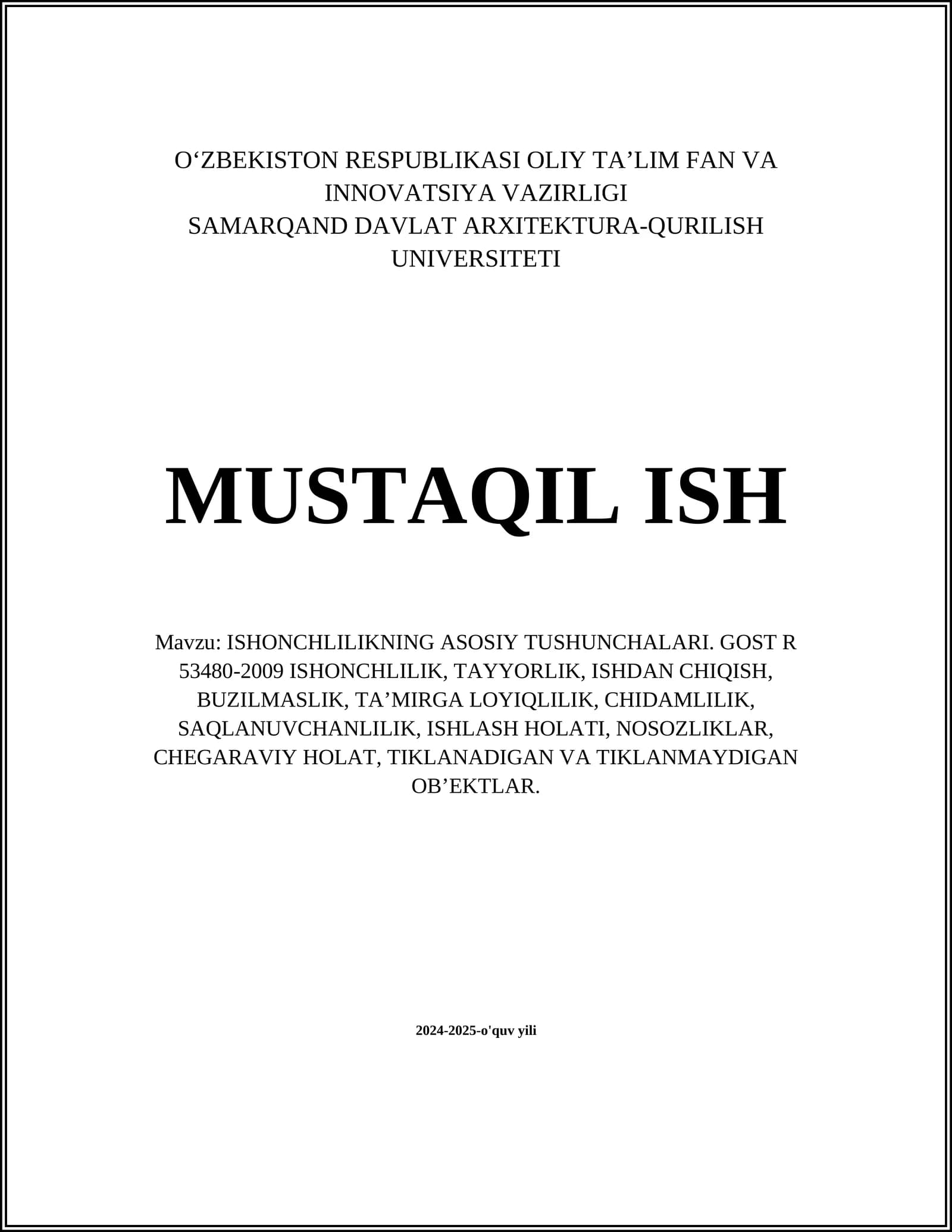 ISHONCHLILIKNING ASOSIY TUSHUNCHALARI