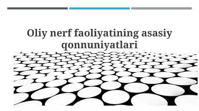 Oliy nerv faoliyatining asosiy qonuniyatlari