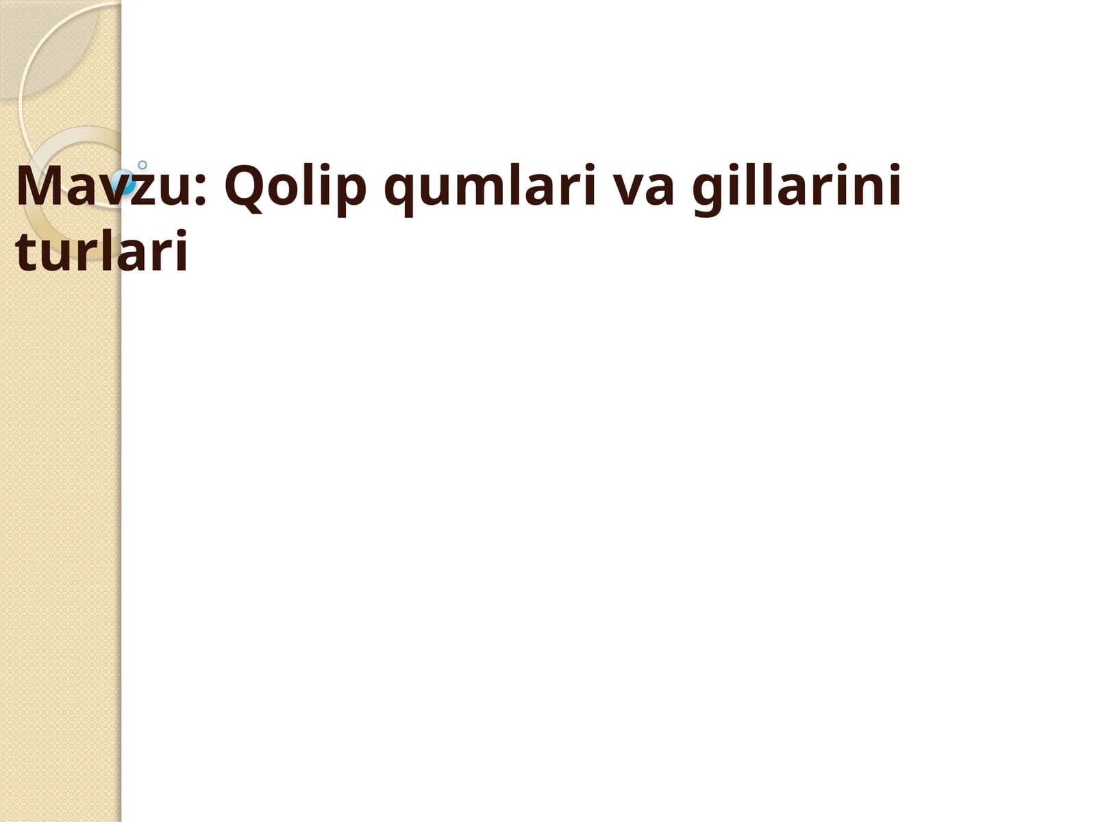 Qolip qumlari va gillarini turlari