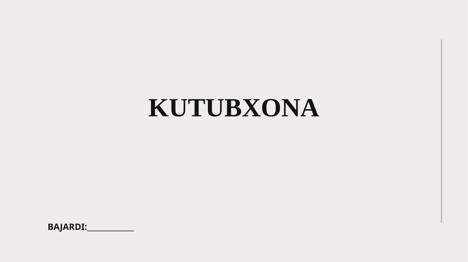 Kutubxona