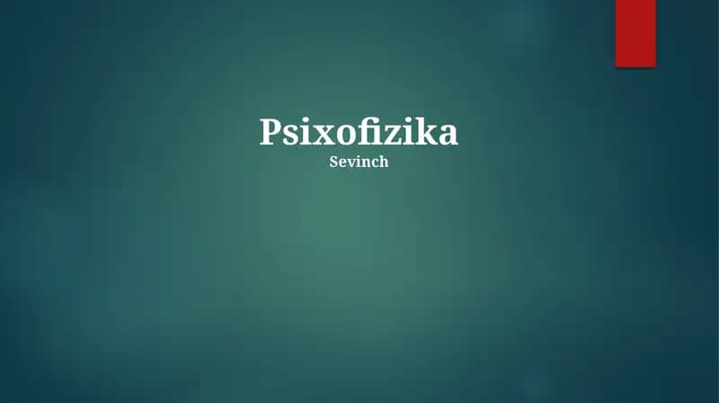 Psixofizika