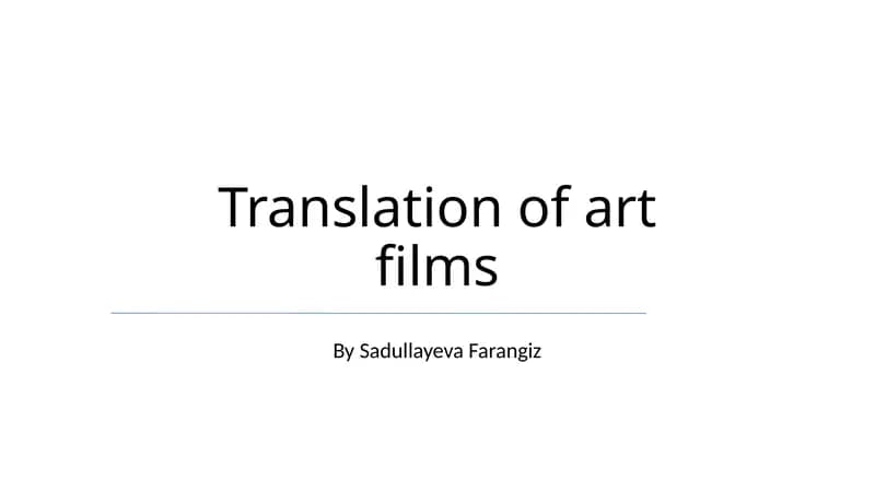Tarjima san'atiy filmlar