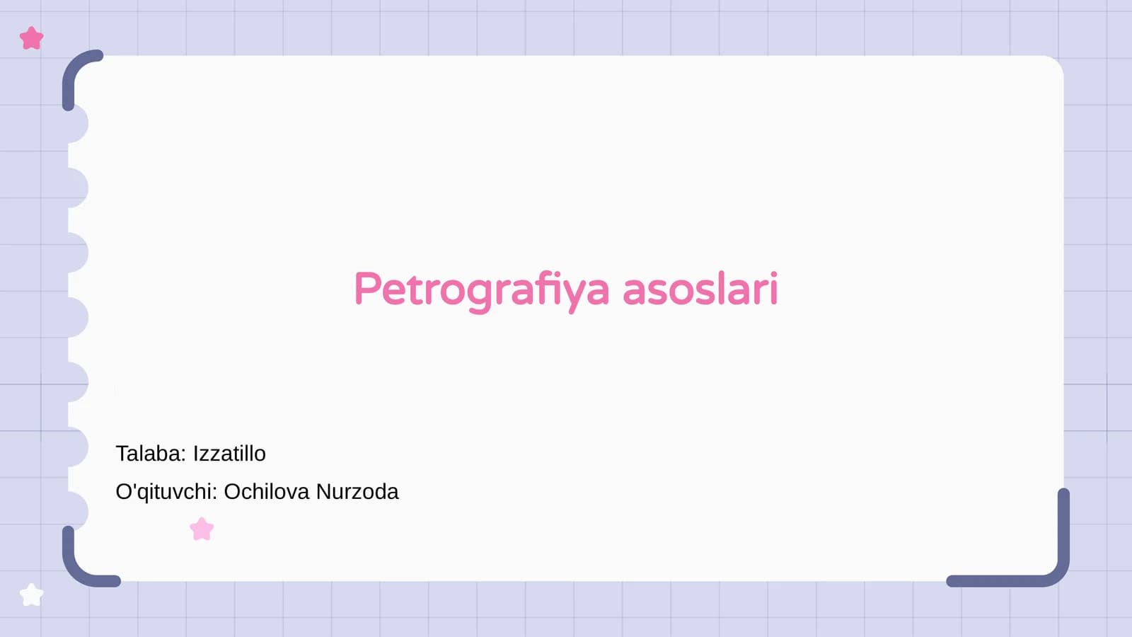Petrografiya asoslari