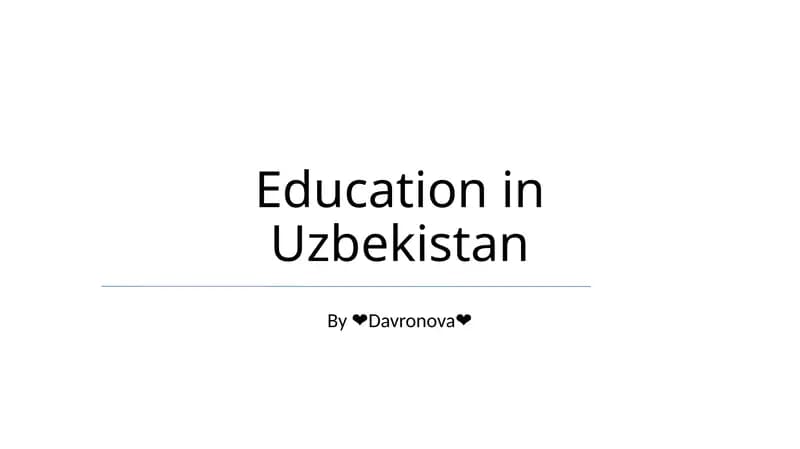 Education in Uzbekistan