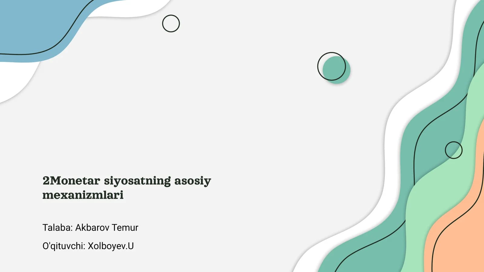 Monetar siyosatning asosiy mexanizmlari