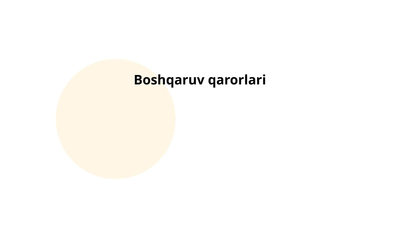 Boshqaruv qarorlari