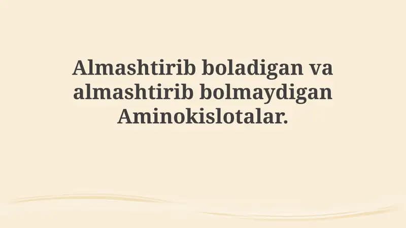 Aminokislotalar