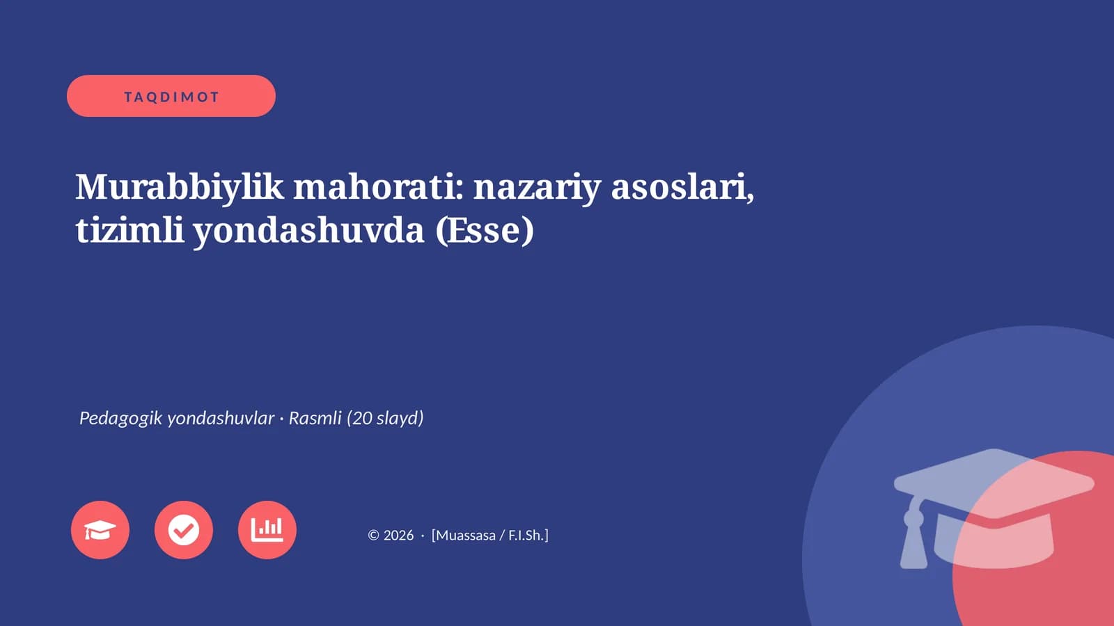 Murabbiylik mahorati: nazariy asoslari, tizimli yondashuvda (Esse)