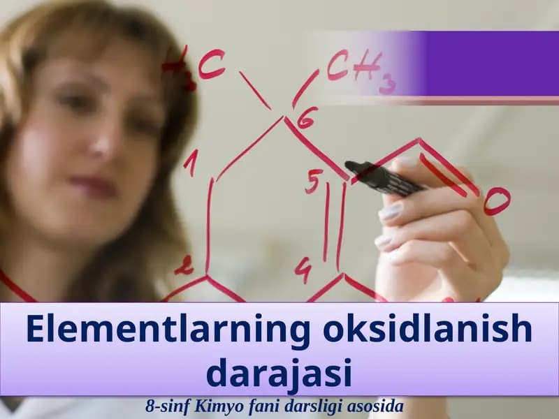 Elementlarning oksidlanish darajasi
