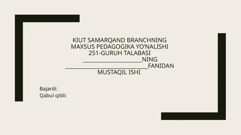 O'zbekistonda korreksion ta'lim tizimini rivojlantirish istiqbollari va innovatsion yo'nalishlar