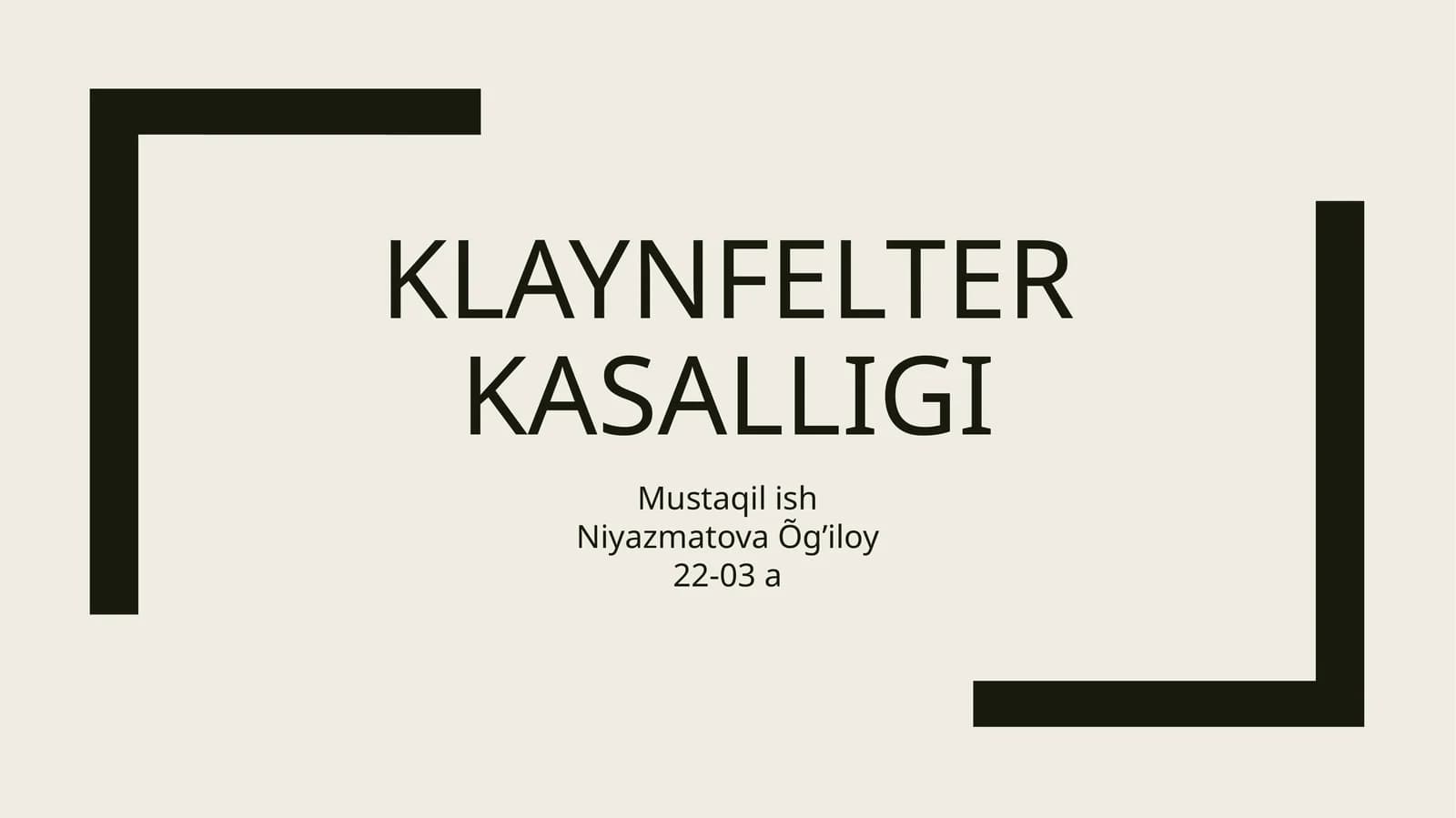 Klaynfelter sindromi