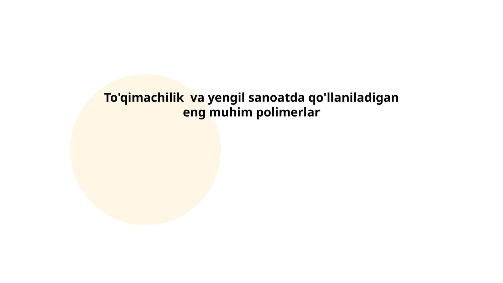To'qimachilik va yengil sanoatda qo'llaniladigan eng muhim polimerlar