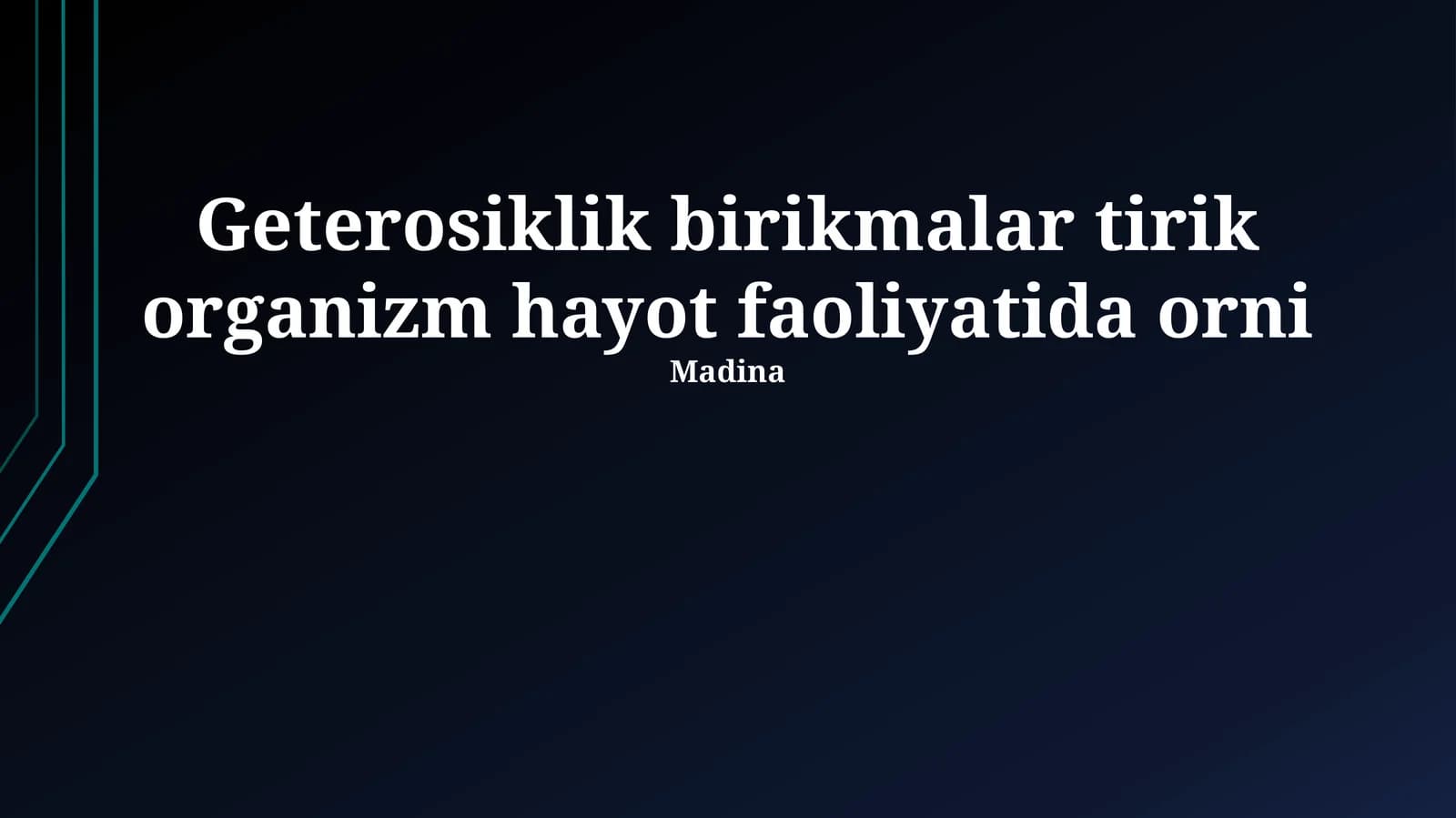 Geterosiklik birikmalar tirik organizm hayot faoliyatida orni
