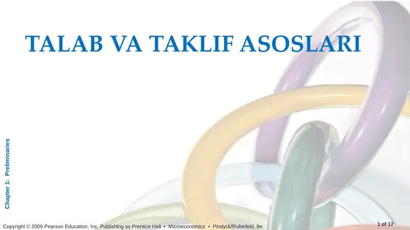 TALAB VA TAKLIF ASOSLARI