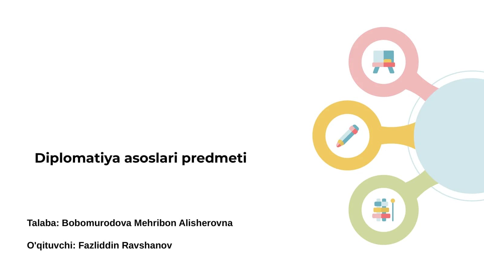 Diplomatiya asoslari predmeti