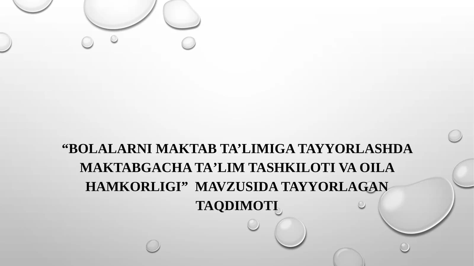 Bolalarni maktab ta'limiga tayyorlashda maktabgacha ta'lim tashkiloti va oila hamkorligi