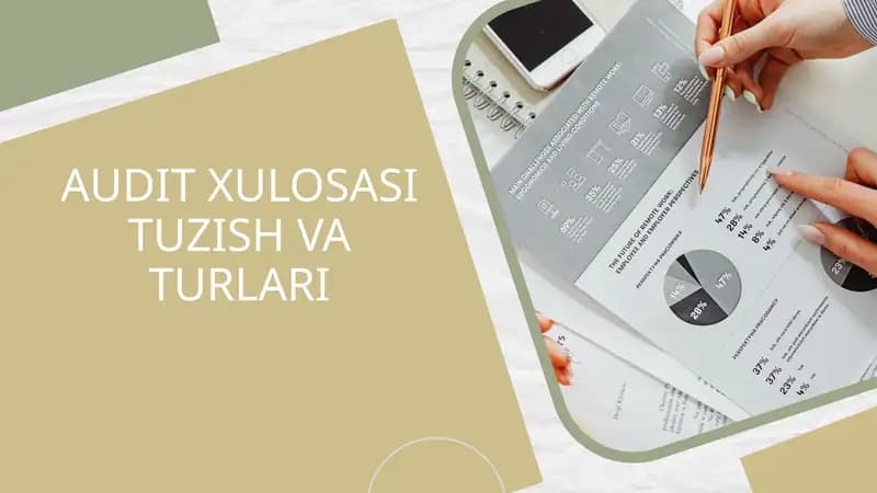 Audit xulosasi tuzish va turlari