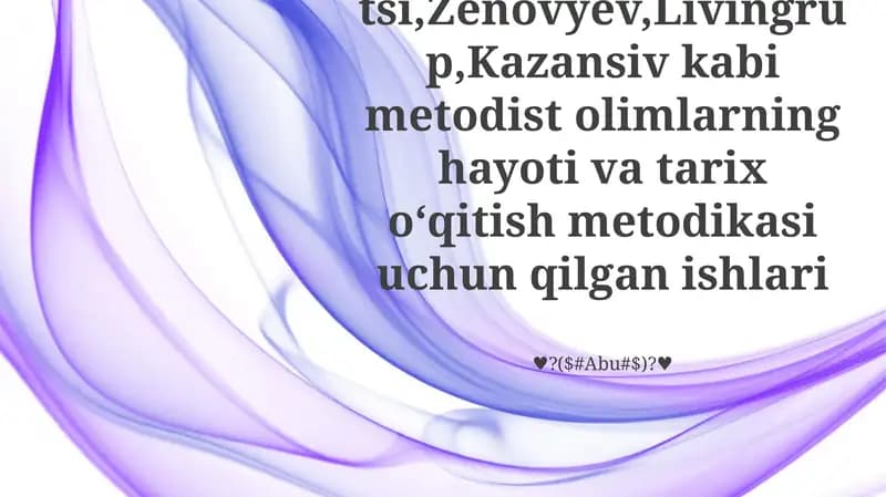 Tarix ta'limi amaliyotiga ta'siri