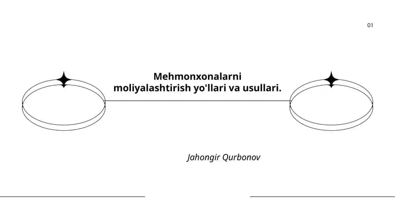 Mehmonxonalarni moliyalashtirish yo'llari va usullari